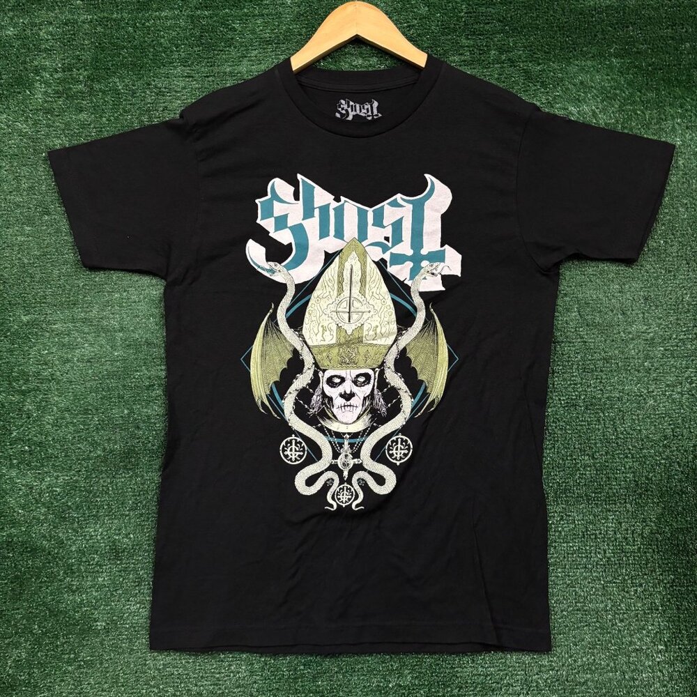Ghost Papa Emeritus IV & Serpents Heavy Metal Band T-Shirt Size Large